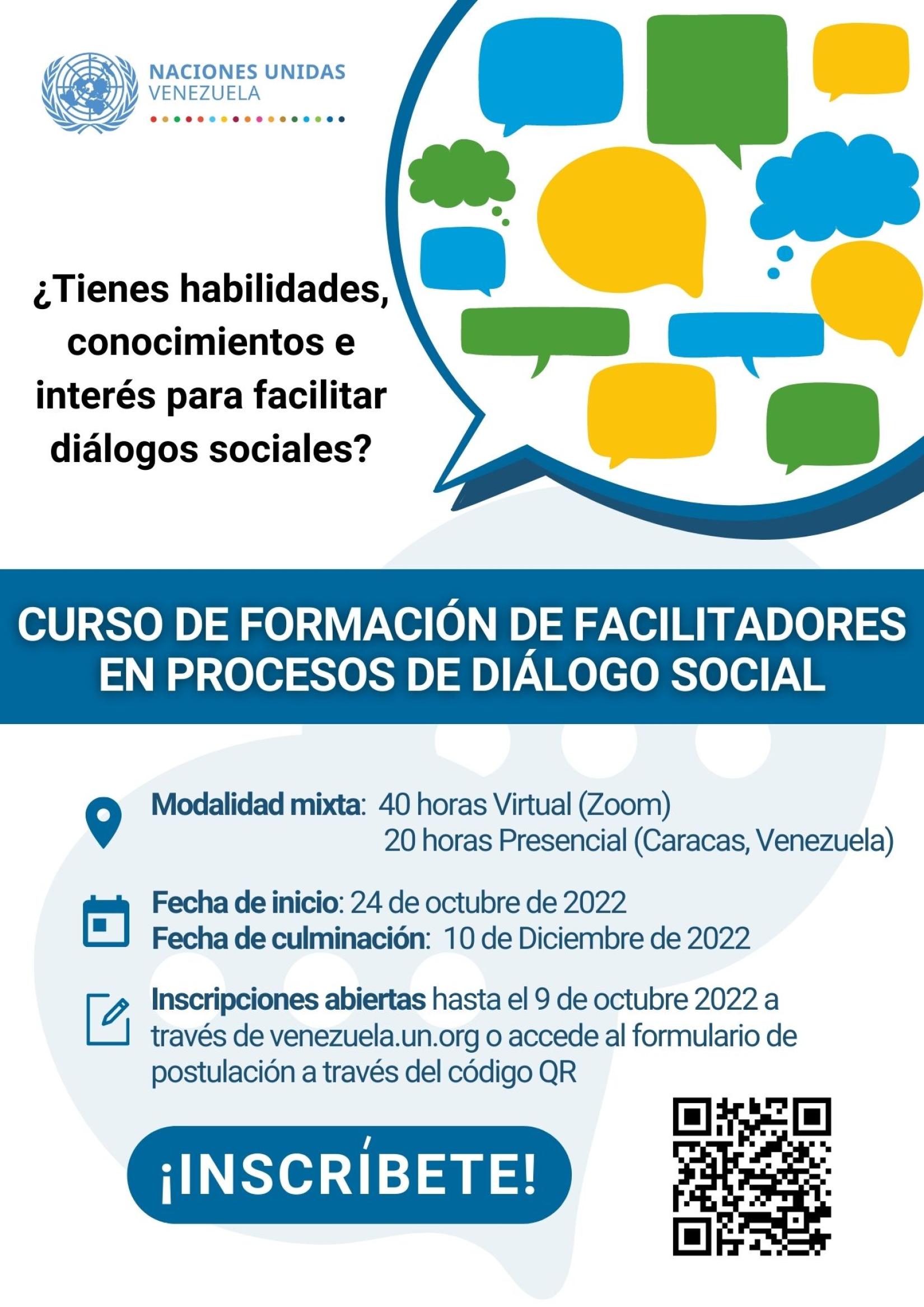 Curso de formación de facilitadores en procesos de diálogo social