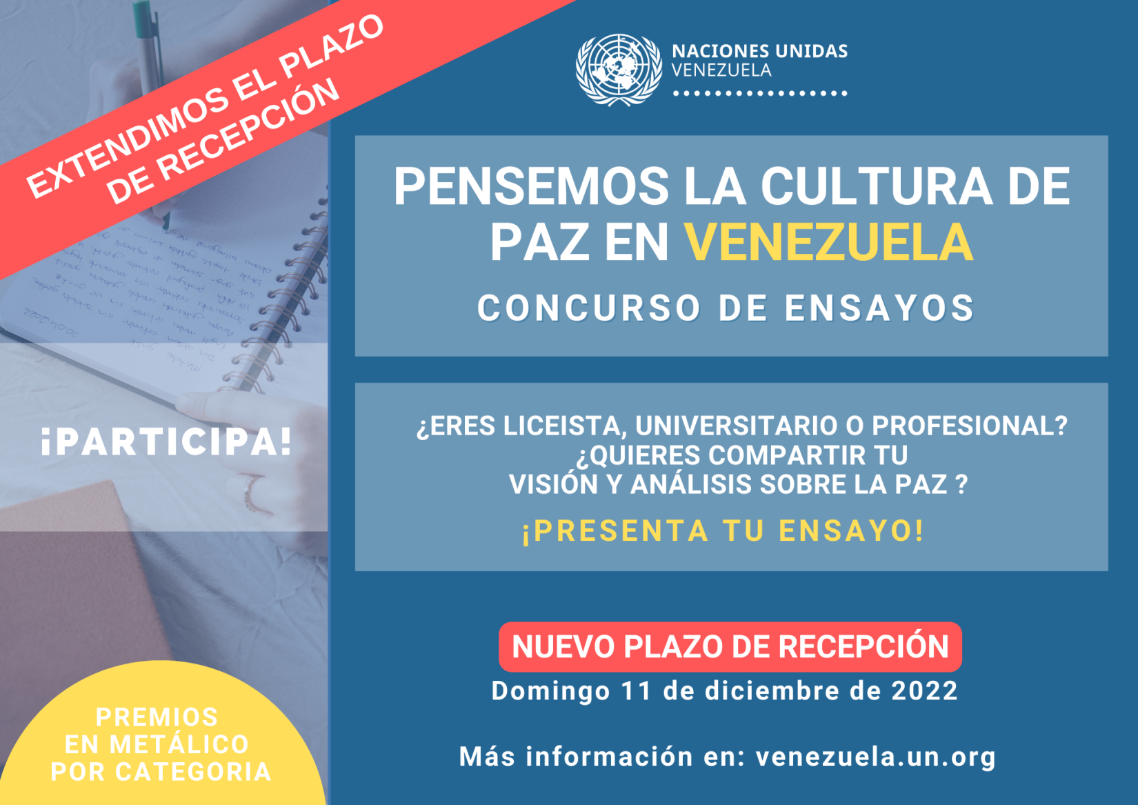 Concurso Nacional de Ensayos Pensemos la Cultura de Paz en Venezuela