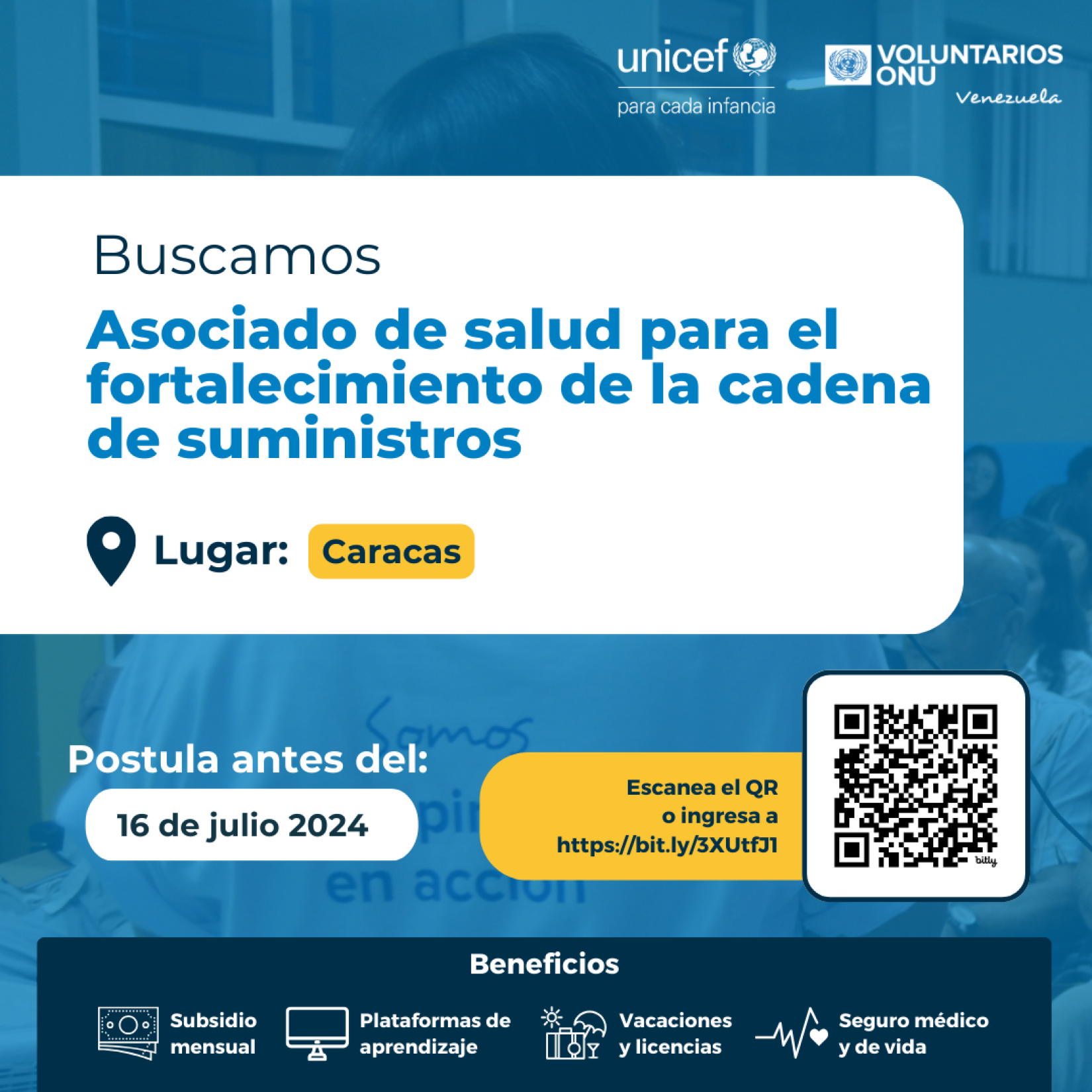Vacante Asociado de salud para el fortalecimiento de la cadena de suministros