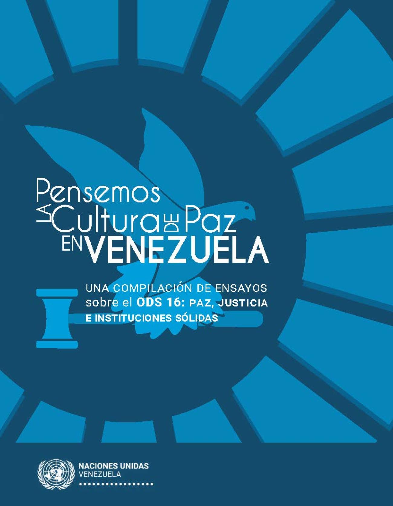Portada de la compilación de ensayos ganadores del concurso "Pensemos la Cultura de Paz en Venezuela"