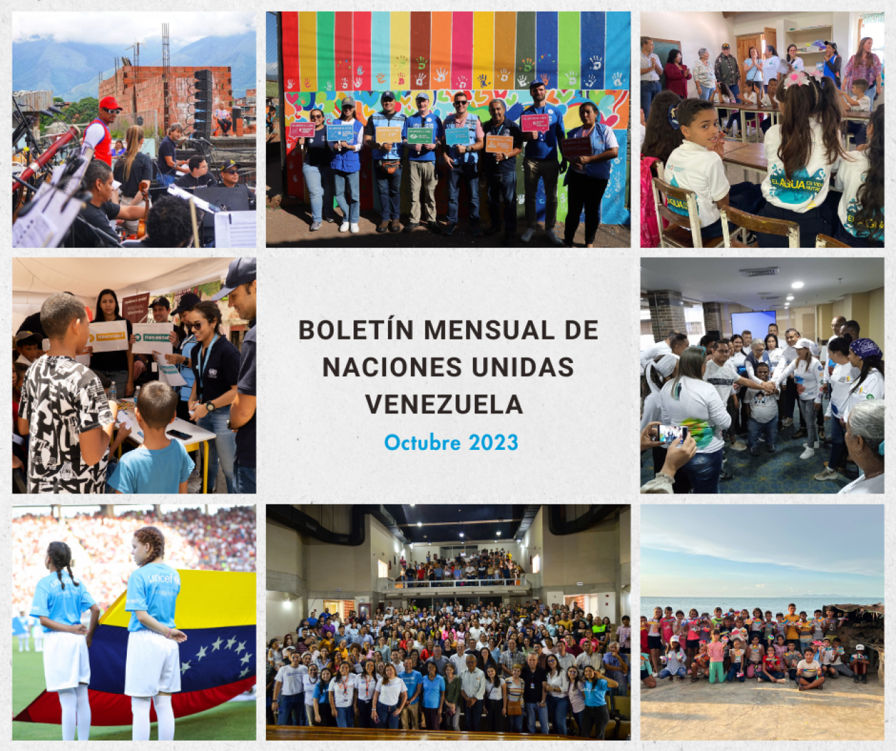 Collage con fotos de las agencias de ONU Venezuela durante octubre