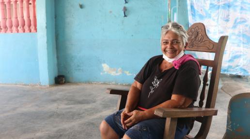 Carmen, de 75 años de edad, prestó su casa a Convite, socio del FHV, para realizar una jornada de salud a un grupo de adultos mayores en el estado Miranda. 