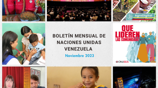 Collage con fotos de las agencias de ONU Venezuela durante noviembre