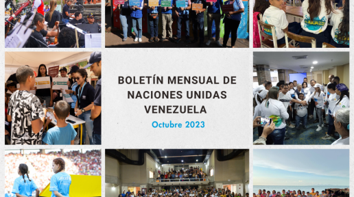 Collage con fotos de las agencias de ONU Venezuela durante octubre